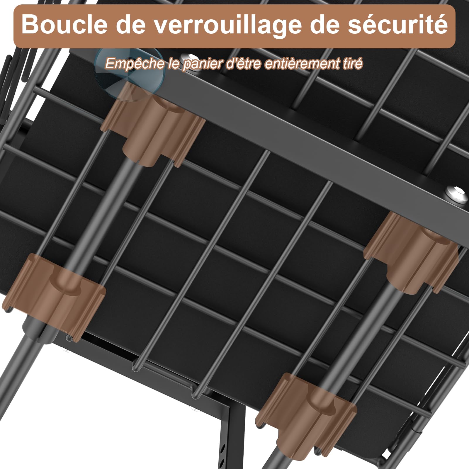 Vankarr 2 Niveaux Rangement Sous Évier,Organisateur Sous Evier Cuisine,Hauteur Réglable Rangement Sous Evier Cuisine,Coulissant Organisateur Sous Evier,pour Cuisines,Bureau, Bain (Noir,1 Pièce) - 5