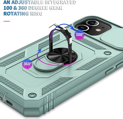 Miniatura 7 de Funda para iPhone 11, Funda de teléfono con soporte de anillo de rotación para Apple iPhone 11 - Azul