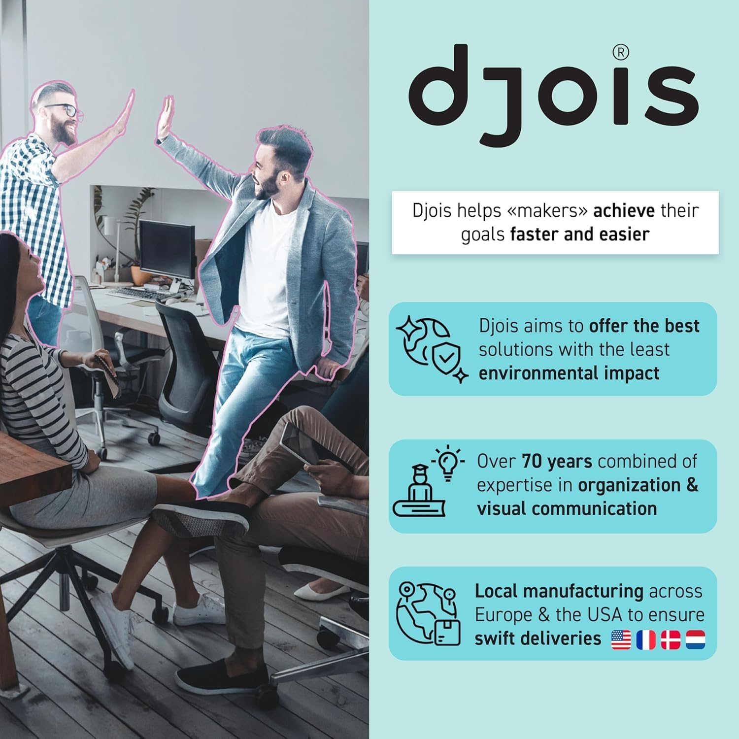 Tarifold DJOIS Wall Mount Reference and Display System, 10 Pivoting Pockets, Assorted (W291)