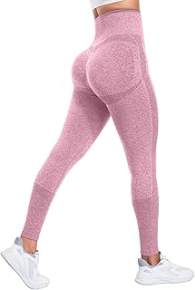 NORMOV Seamless Workout Butt Lifting Leggings - Booty Scrunch Gym Leggings for Women