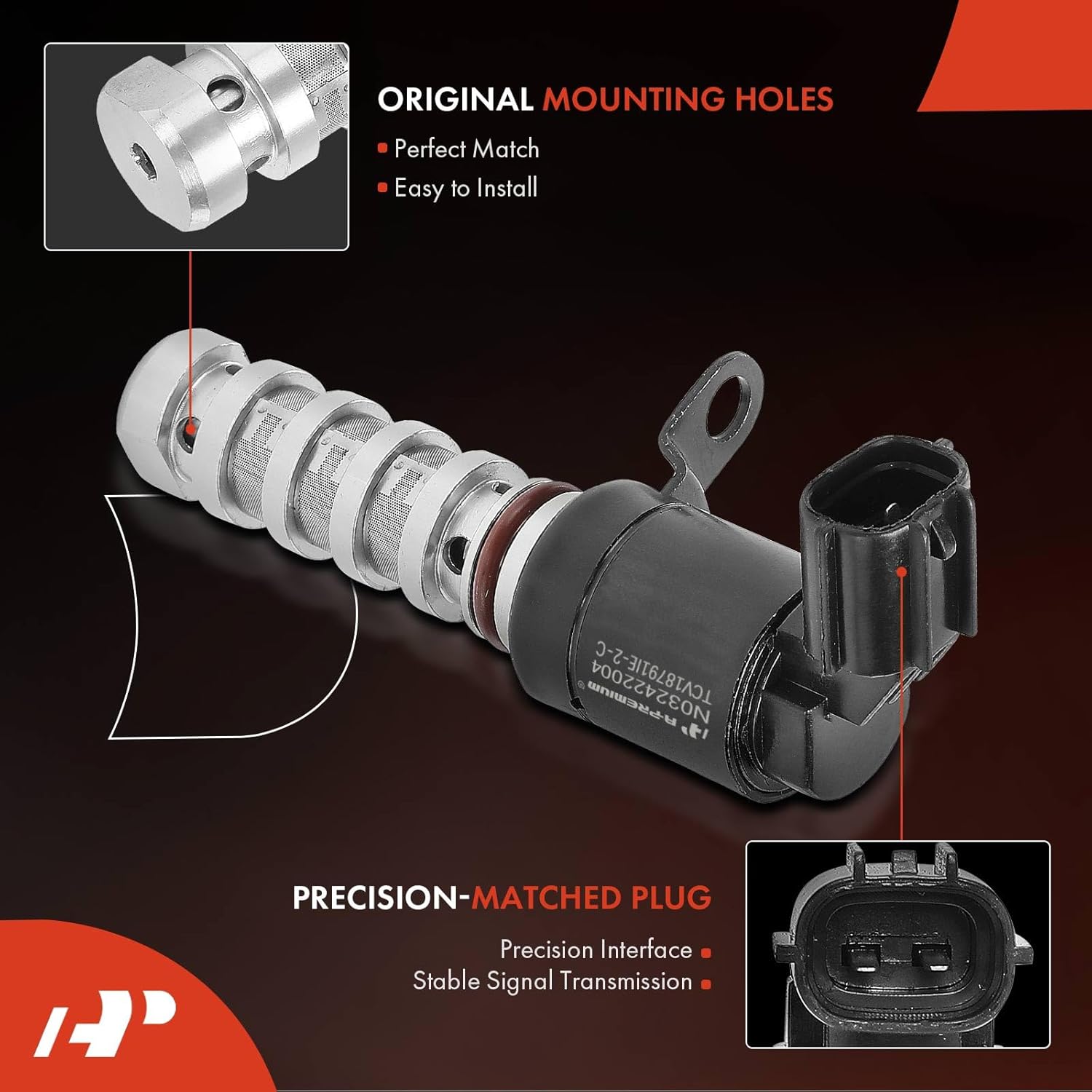 A-Premium 2-PC Intake & Exhaust Engine Variable Valve Timing (VVT) Solenoid Compatible with Hyundai Elantra 2017 2018 2019 2020, 1.4L, Replace# 2435503170