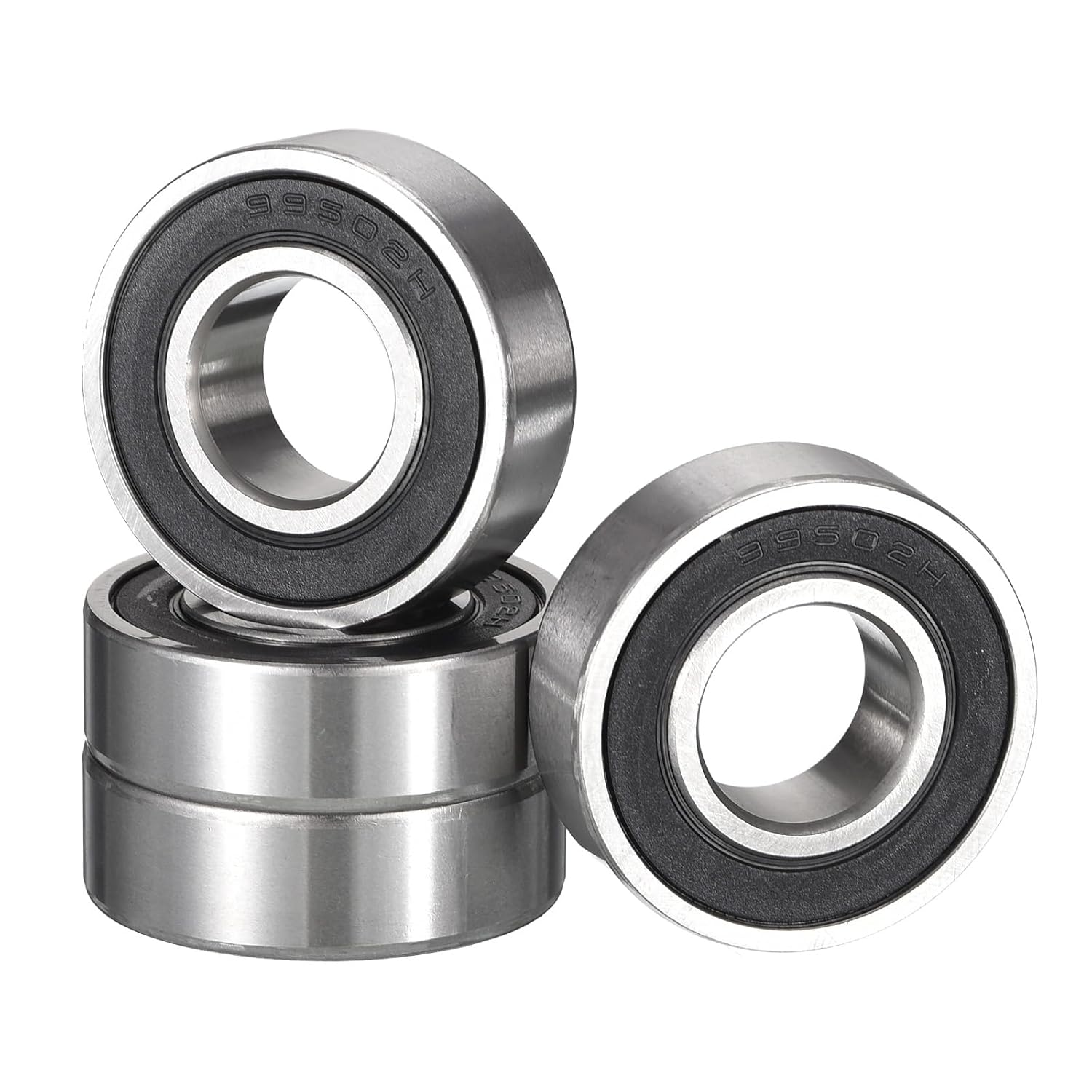 99502H-2RS Deep Groove Ball Bearings, ID 5/8" x OD 1-3/8" x Width 7/16" Miniature Bearings, Double Metal Shielded Ball Bearing Chrome Steel Z2 Lever 4pcs