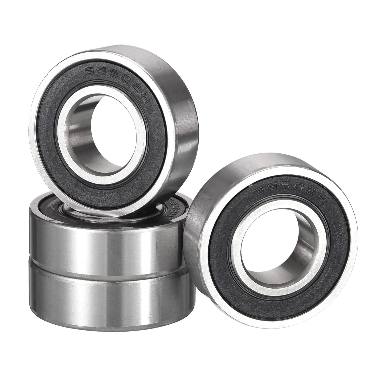 10 Cuscinetti Radiali A Sfera 99502H-2RS - Diametro Interno 5/8 Pollice - Doppio Schermo In Acciaio Cromato