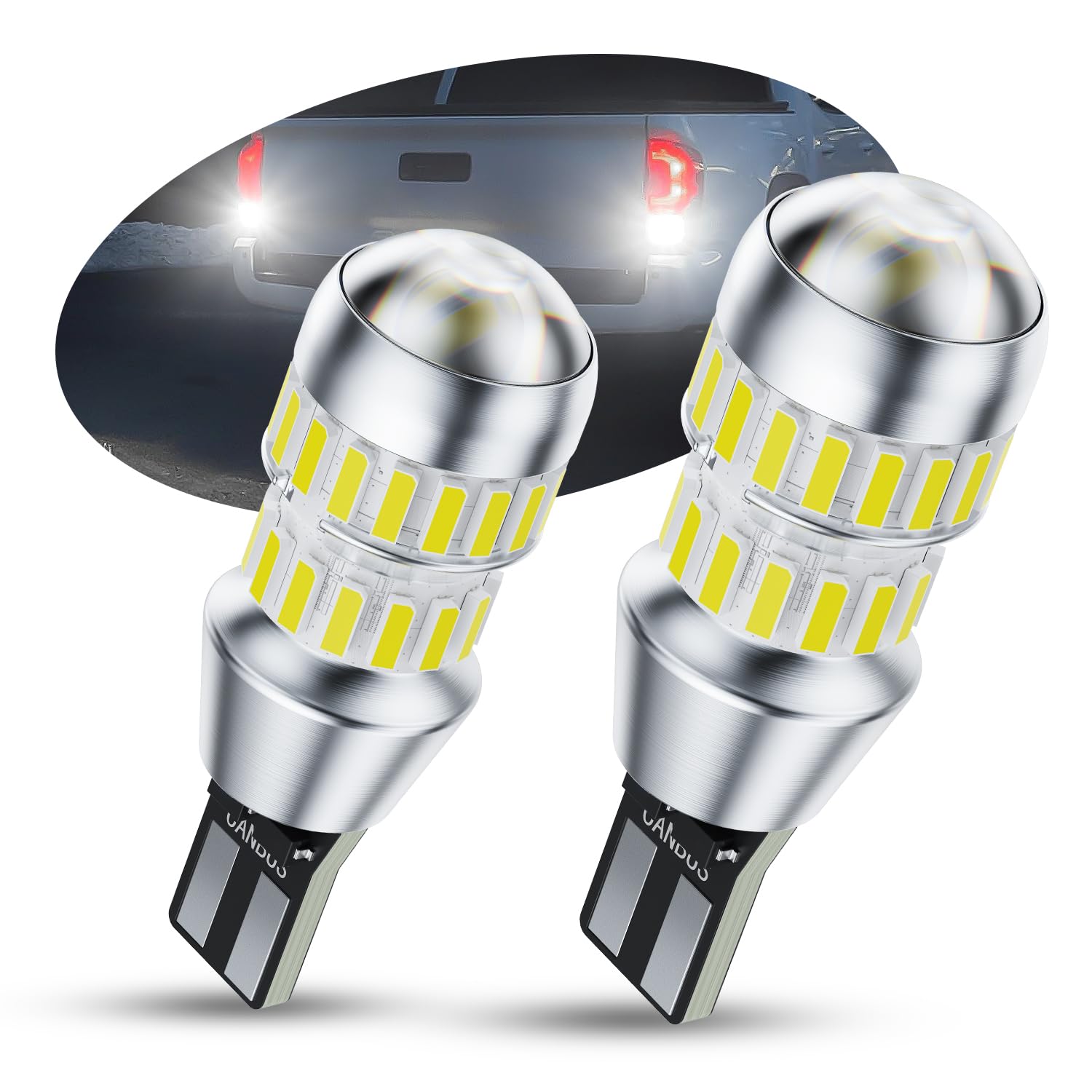 AUXITO 921 LED Bulb Reverse Lights Compatible with Toyota Tacoma 2005-2020 2021 2022 2023, 6000K White Super Bright 912 906 904 916 T15 W16W LED Reverse Light Bulb Backup Lights, Pack of 2
