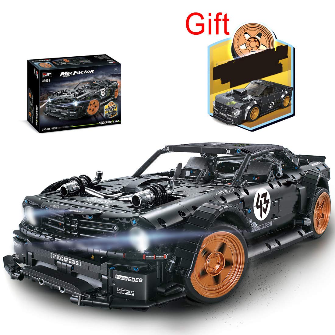 MAJOZ0 Technic Super Sports Car Building Set , 1:8 Vehicle Collectible Model , Building Blocks Compatible with Lego Technic, Gift for Adults and Children(1989Pcs )