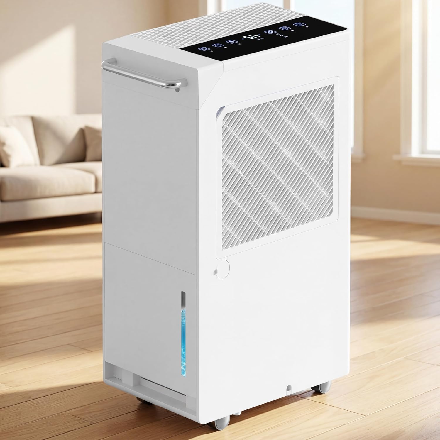 Uthfy 5500 Sq.Ft Dehumidifiers for Home and Basement, Max 100 Pint/Day Dehumidifier with Drain Hose, 24 H Timer & Child Lock, LED Panel, Ultra Quiet, whole house dehumidifiers for home, Bedroom