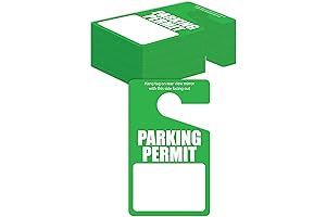 Better Office Products - Green Parking Permit Hang Tags for Easy Vehicle Identification