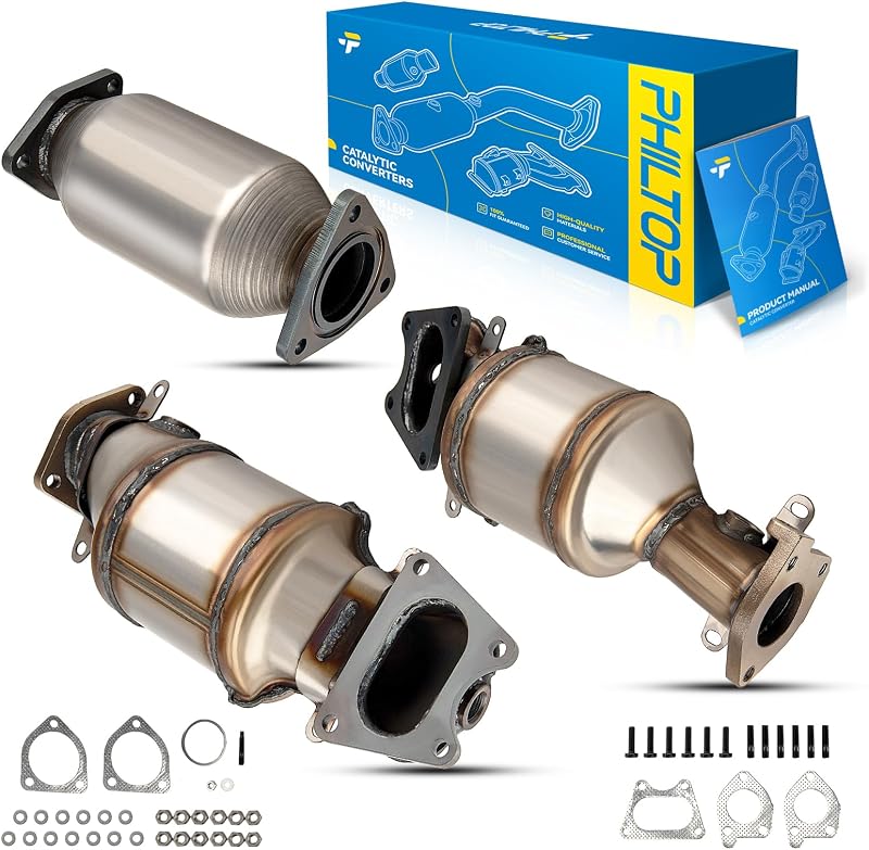 Conversor catalítico PHILTOP dianteiro e traseiro para Honda e Acura – Kit com 3 peças