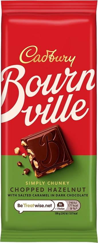 Cadbury Bournville Chunky Hazelnut Chocolate Bar, 100 g Pack of 1