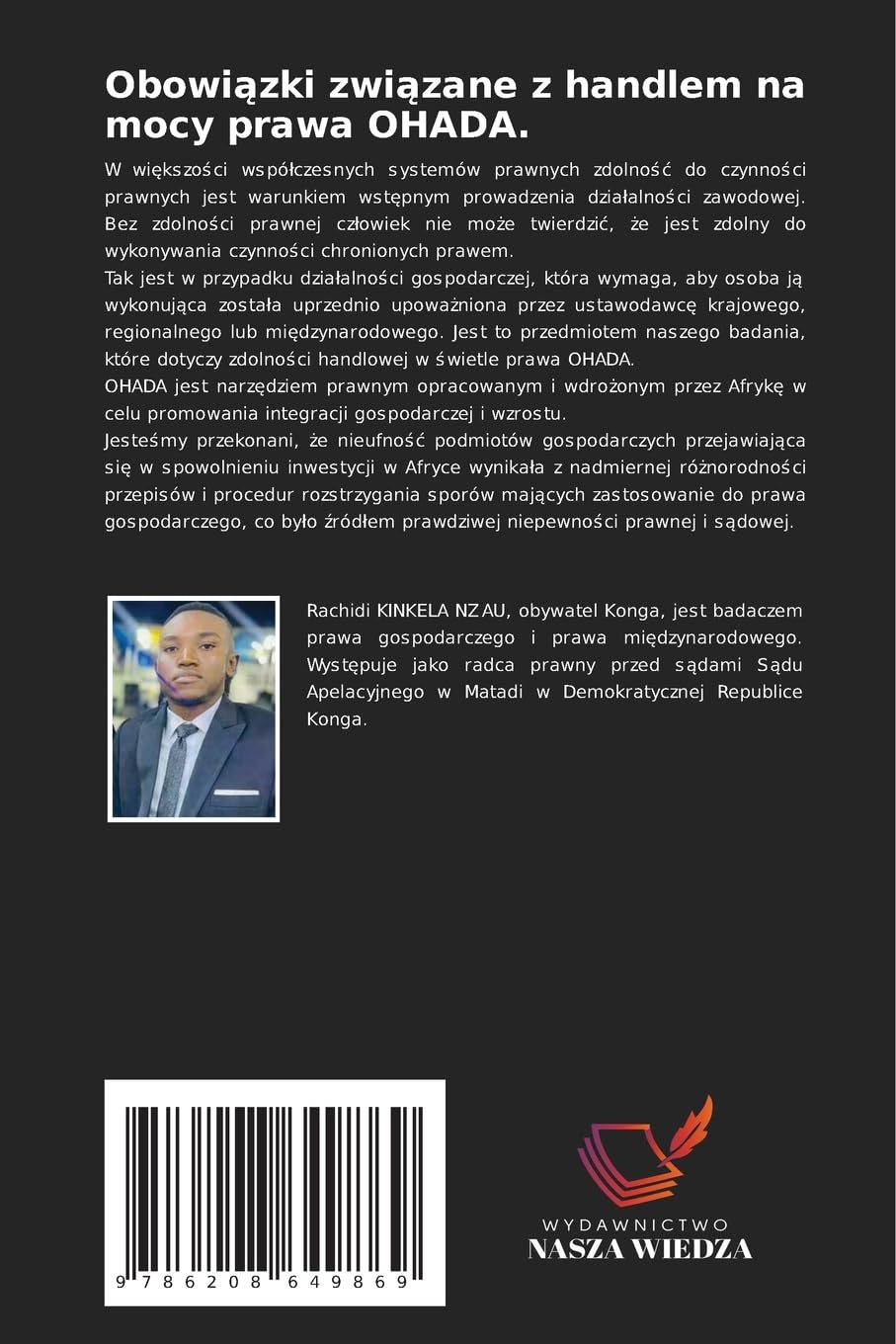 Obowiązki związane z handlem na mocy prawa OHADA.: analiza obowi¿zków zwi¿zanych z prowadzeniem dzia¿alno¿ci gospodarczej zgodnie z prawem OHADA.