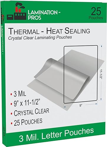 Bolsas de laminado de letras de 9 x 11.5 pulgadas, bolsas de letras de 3 mil, protege tu papel importante, bolsas de laminado de sellado térmico - 9