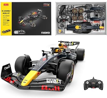 RASTAR 92600 1/16 Officially Licensed RC Car Building Kits for Oracle RedBull F1 with Remote Control, Motor & DIY Decals for Play & Display - 55PCS Easy to Build - Ideal Gift for F1 Fans Ages 8+