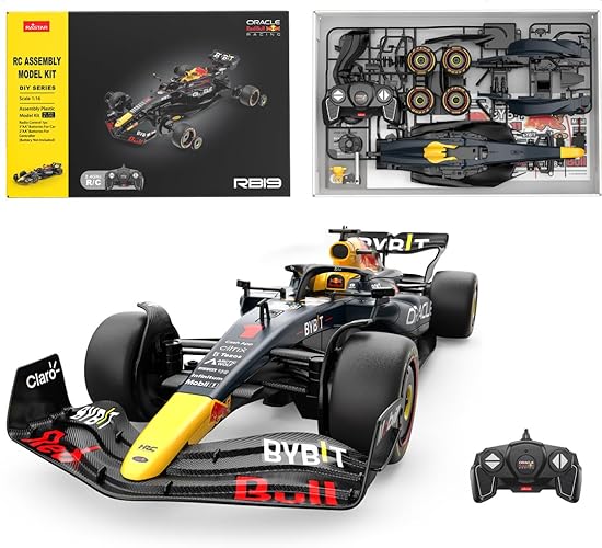 RASTAR 92600 1/16 Oracle RedBull F1 RB19 Collectible RC Car Building Kit - Ideal Gifts for Play & Display - Officially Licensed Car Model with Remote Controller for Kids, Teens & Adults