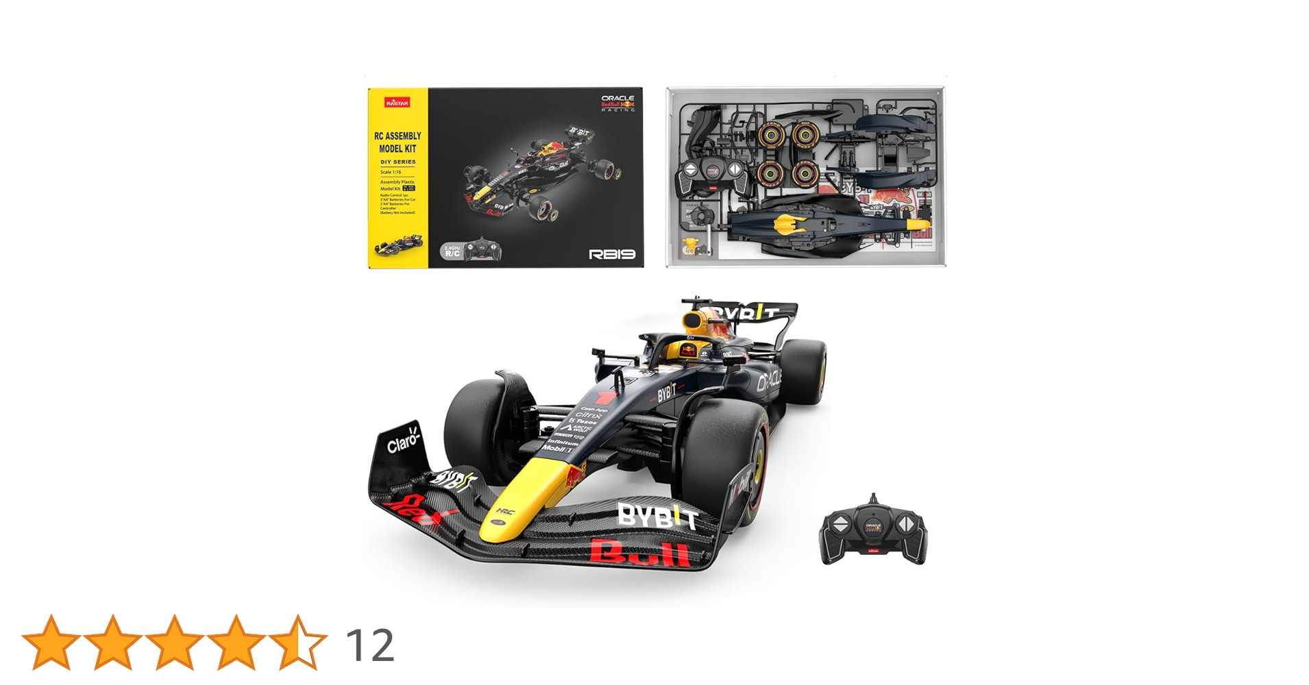 Amazon.co.jp: RASTAR 92600 1/16 レッドブル RB19 F1 RCカー組み立て