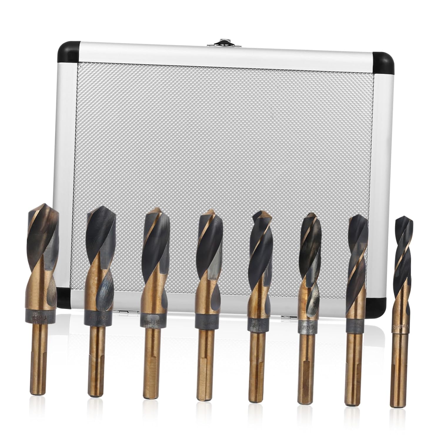 Gadpiparty 8pcs Drill Bit High-Speed Steel Step Drill Bits Twisted for Wood Metal