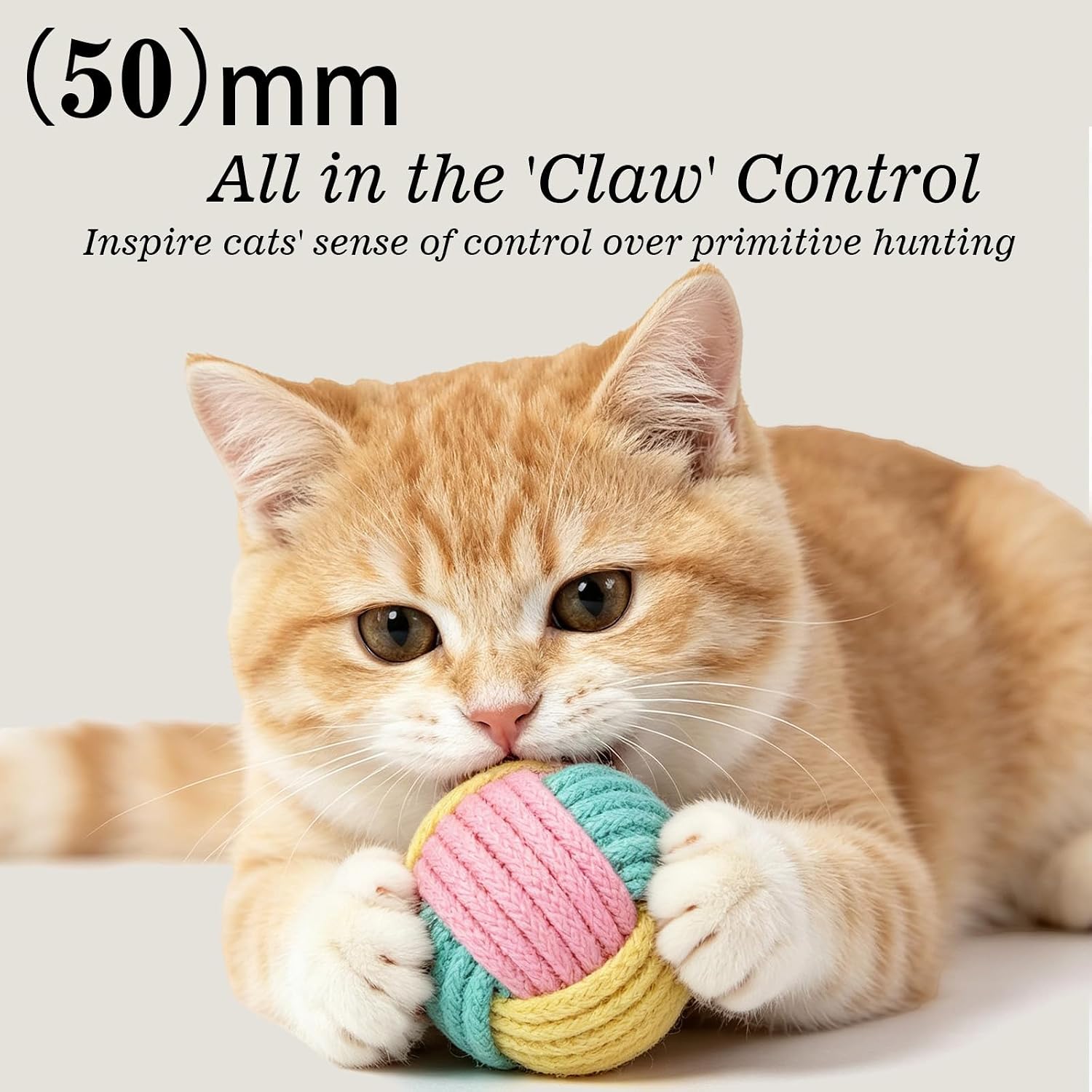 6 PCS Cat Toys Balls with Bells 5cm Colorful Cat Balls with Bells Cat Cats Interactive Ball Toy for Cats Kitten Indoor Outdoor Playing Chewing Scratching image 5