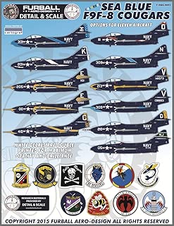 FURDS4803 1:48 Furball Aero Design F9F-8 Cougars Sea Blue [WATERSLIDE DECAL SHEET] - coolthings.us