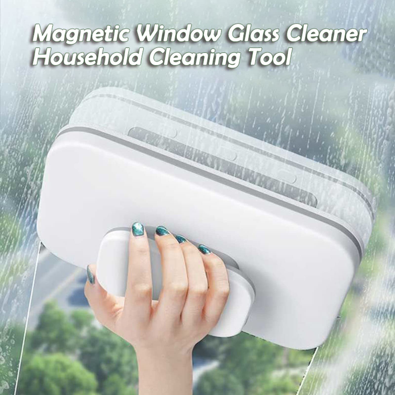 Limpiador De Ventanas Magnético, Limpiador De Ventanas Magnético, Limpiacristales De Doble Cara para Ventanas De Doble Acristalamiento De Espesor De 3-35 Mm