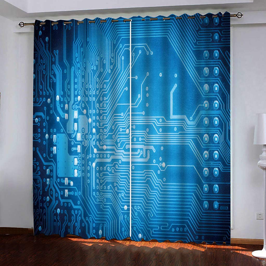 Rideaux opaques imprimé abstrait de salon pour créer une ambiance moderne et chaleureuse