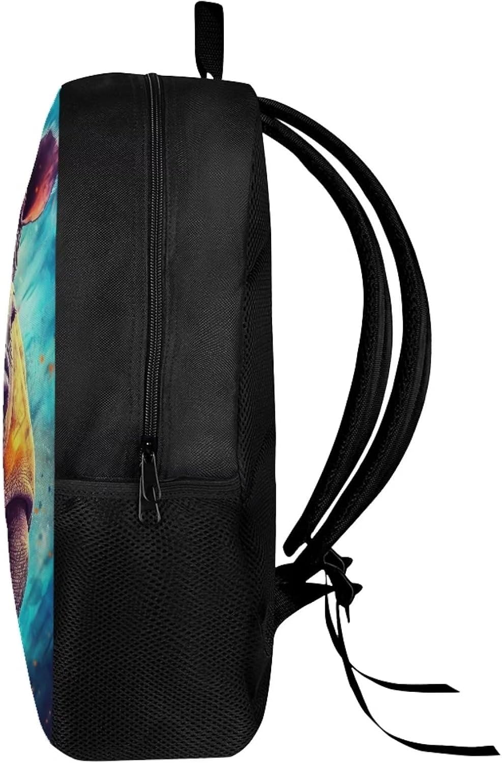 Black Kids Animal Rhino Backpack for Boys Girls Lightweight Comfy Padded Durable Elementary School Backpack 17 Inch Novelty Student Child Personalized Bookbag