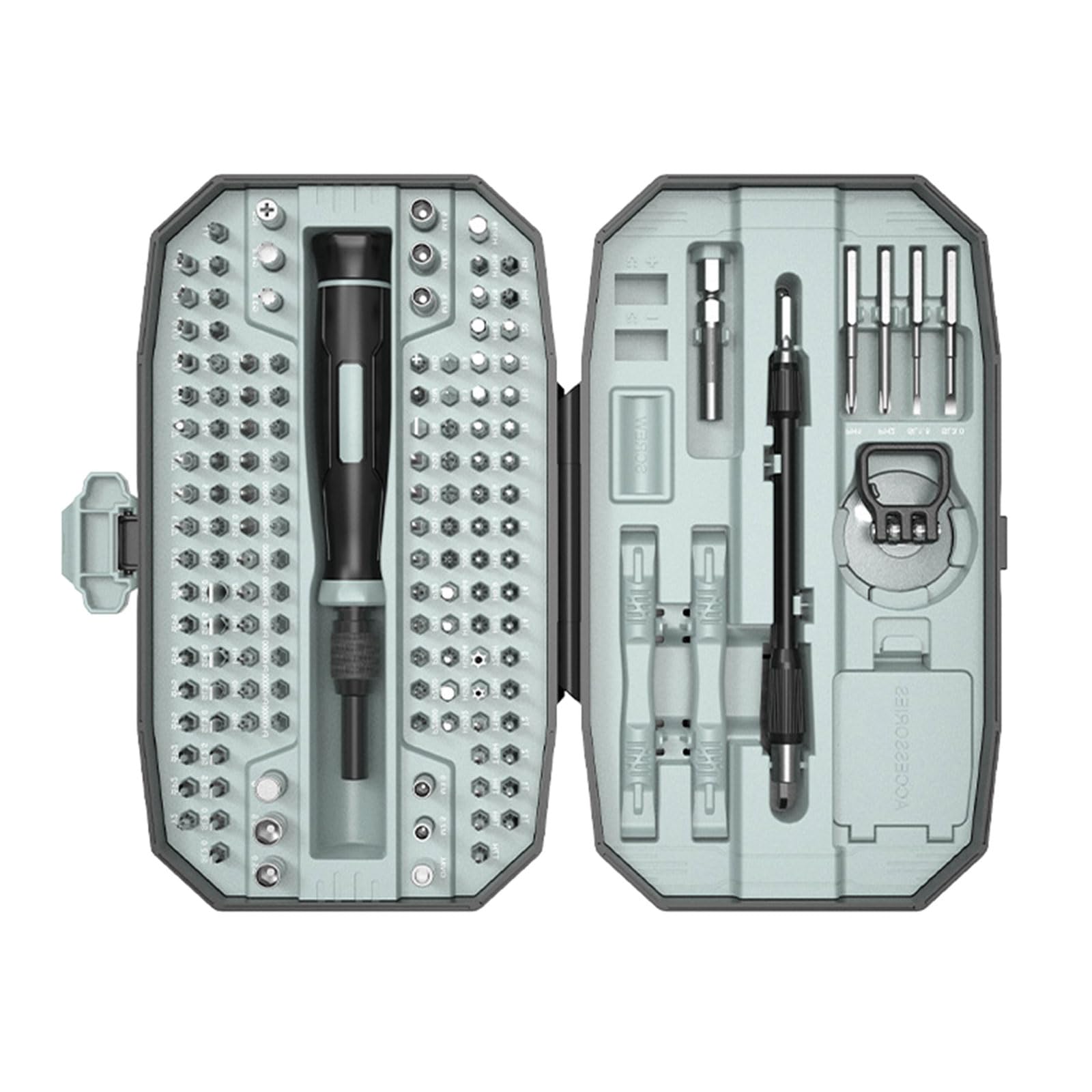 Msioytog Black And Gray Advanced Multipurpose Compact 152 Piece Screwdriver Suitable For Electronics Jewelry Glasses Repair And Diyer Projects Compact Screwdriver Set For Technicians