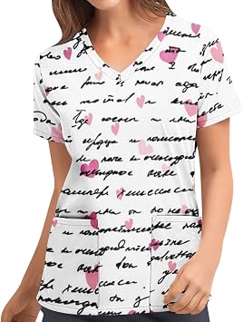 Amazon.com: Uniformes de trabajo para enfermeras para mujer, cuello en V,  manga corta, uniforme de trabajo : Ropa, Zapatos y Joyería