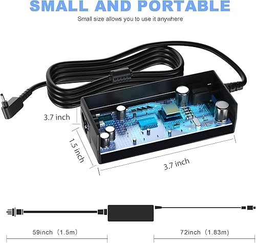 Miniatura 7 de 19V 2.37A 45W AC Adapter Laptop Charger Compatible with Acer Aspire 5 A515-44 A515-46 A515-54 A515-54G A515-55 A515-56 A517-52,Chromebook R11 Series