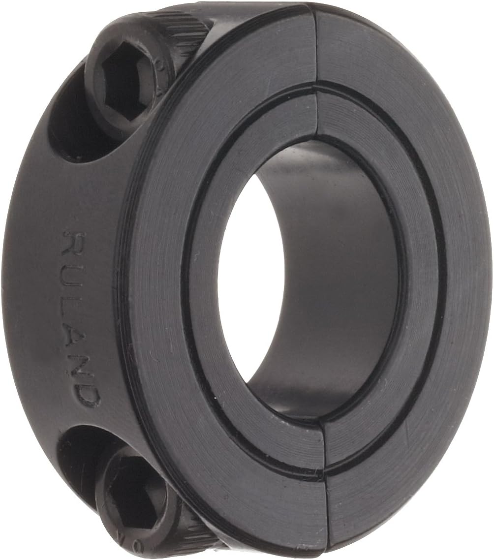 Ruland SP-20-F Two-Piece Clamping Shaft Collar, Black Oxide Steel, 1.250" Bore, 2 1/16" OD, 1/2" Width (Pack of 2)