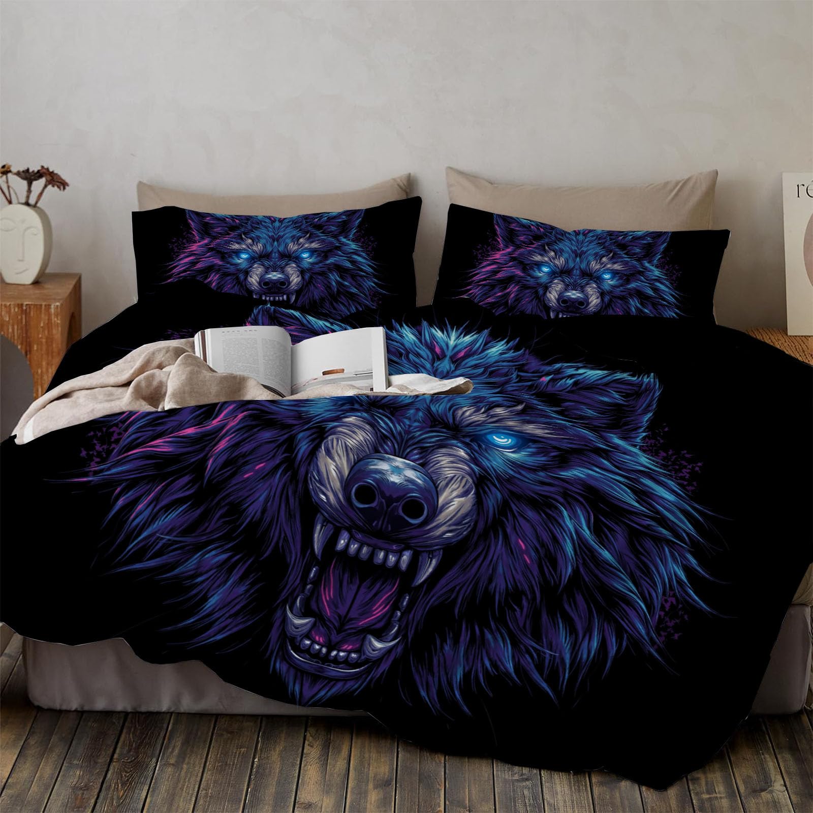 Parure de lit animaux fantastiques pour transformer la chambre d'enfant avec une couette loup