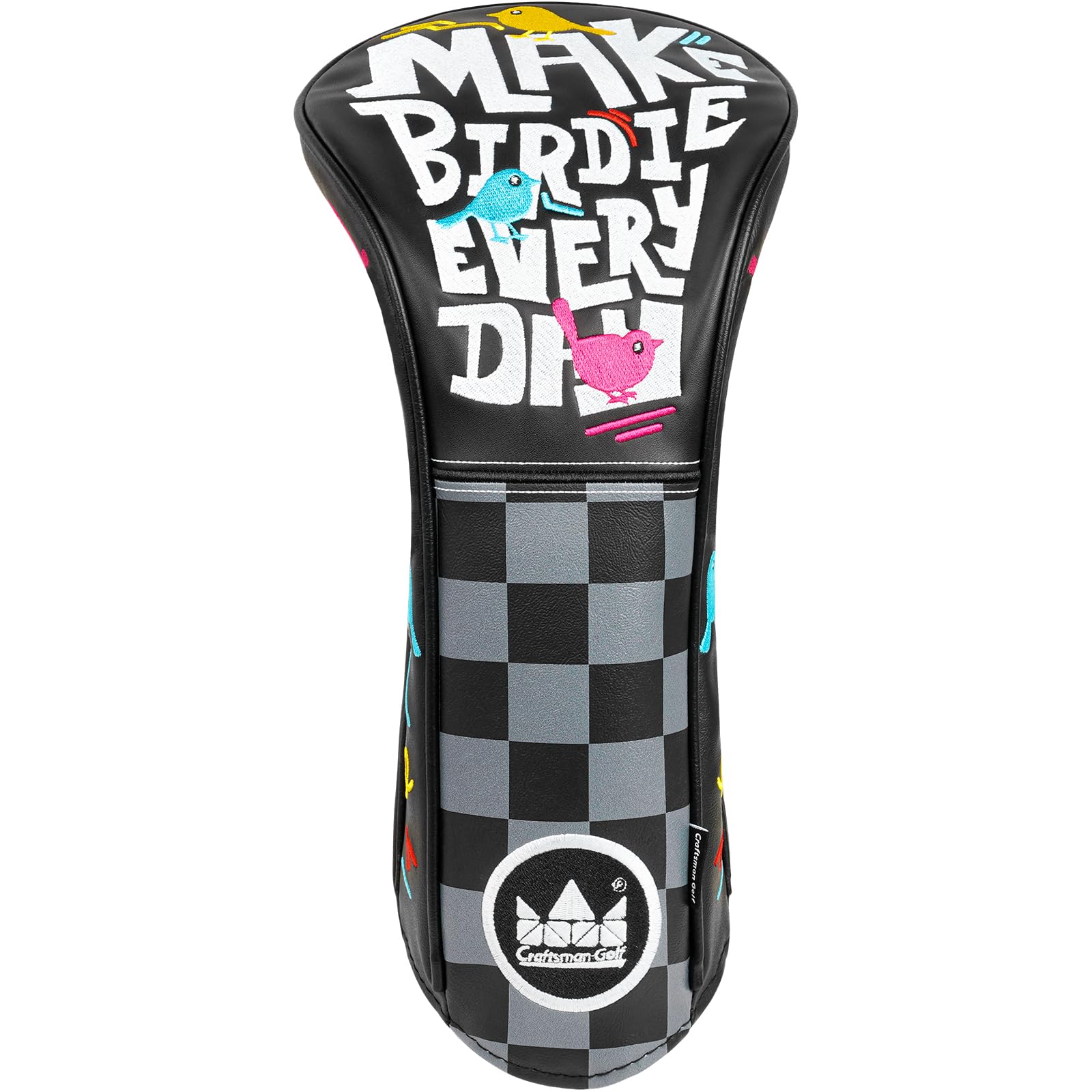 Craftsman Golf Make Birdie Everyday Embroidery Golf Club Headcovers for Drivers Fits up to 460cc