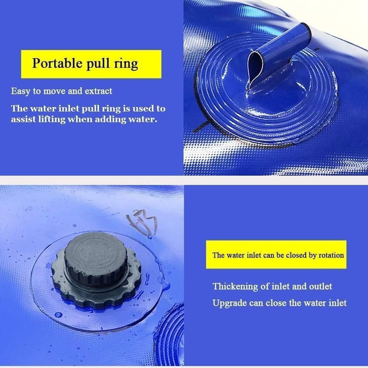 Foldable Water Bladder with Faucet,Large Capacity Portable Flexible Tank,Portable Water Storage Solution,Rainwater Collection System,for Outdoor, RV, Camping, and Garden Use(110L)