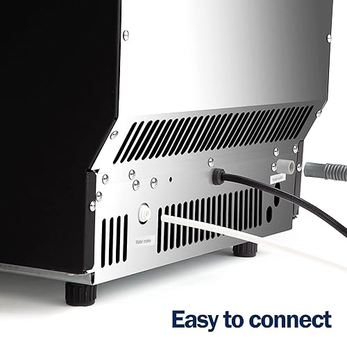 Vista 20 de Euhomy - Máquina comercial para hacer hielo de acero inoxidable, para debajo de la encimera, 45 kg/24 horas, con capacidad de almacenamiento