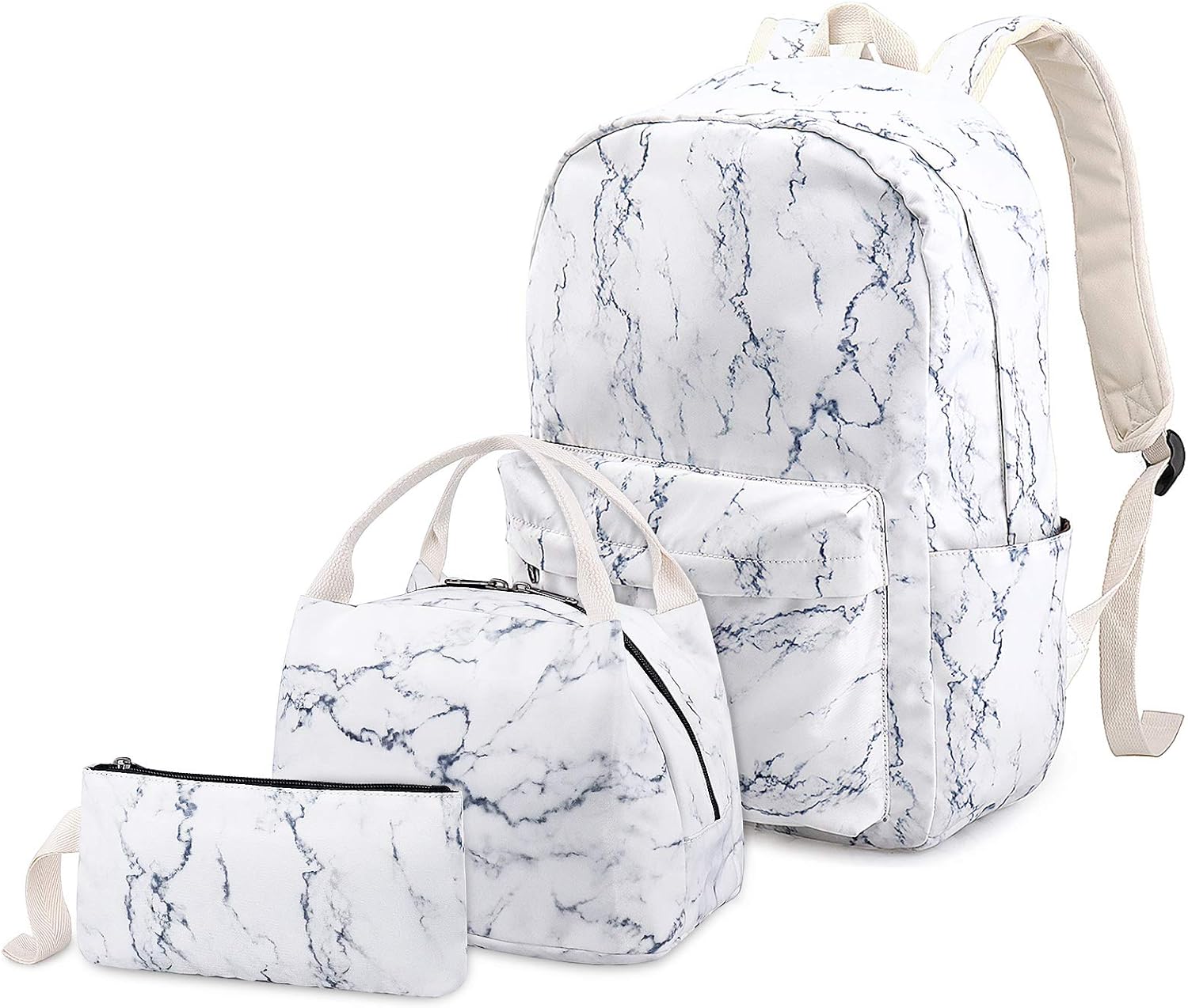 School Backpack for Teen Girls, Bookbag with Lunch Box and Pencil Case
