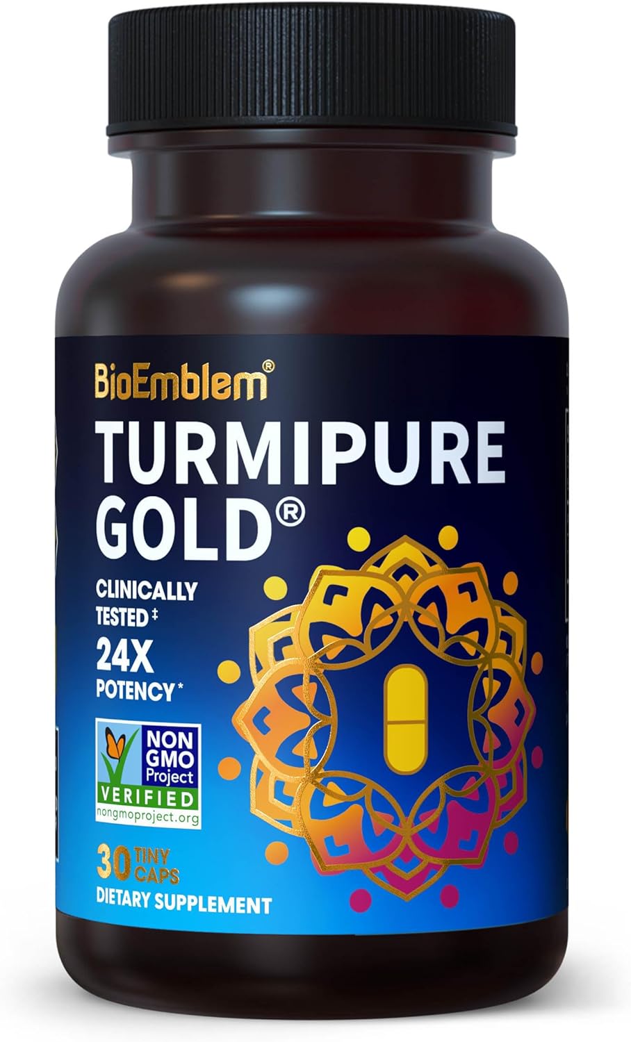 BioEmblem Turmeric Curcumin Supplement with BioPerine Turmeric Curcumin with Clinically Studied TurmiPure