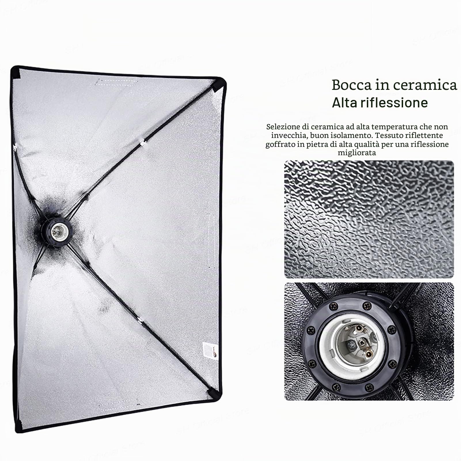Set Softbox per studio fotografico, Andoer, 3 x 50 x 70 cm, Softbox con 3 lampade fotografiche da 135 W, treppiedi per luce da 2 m, braccio braccio per YouTube, Tiktok, riprese video, ritratti,