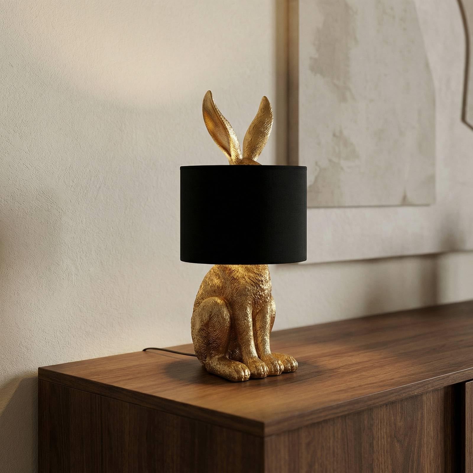 Lindby Lampe à poser Lorentina (Moderne) en Noir Textile e. a. pour Salon & Salle manger (1 lampe,à E27), textile