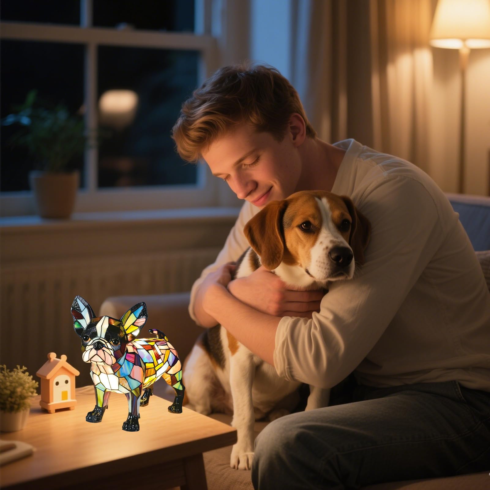 【 希少 】高さ34㎝ 芸術的「パリジェンヌと犬」オブジェ・テーブルランプ 希少 】高さ34㎝ 芸術的「パリジェンヌと犬」オブジェ・テーブルランプ