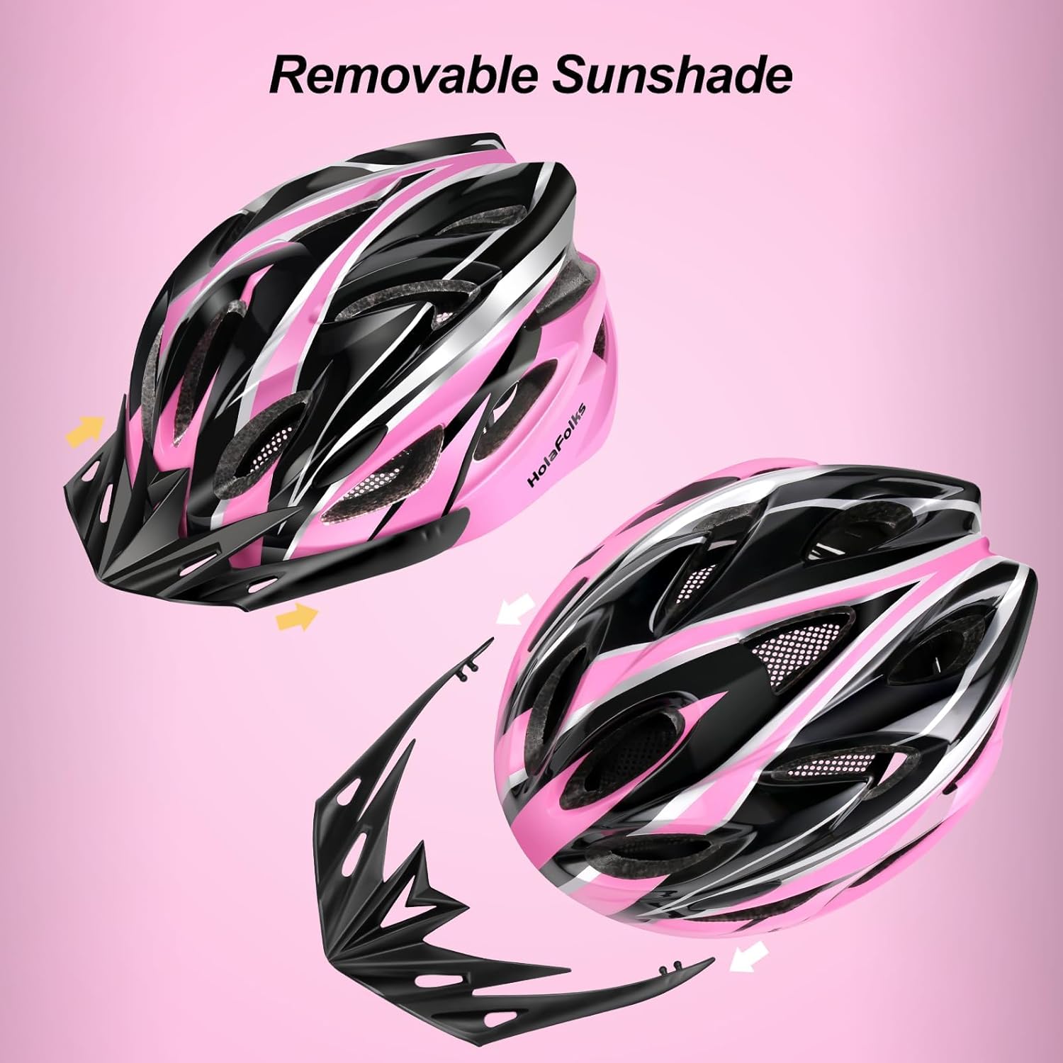 HolaFolks Bike Helmet, Adults Bicycle Helmet Sport Lightweight Cycling Helmet for Road & MTB Mountain Adjustable Size for Men Women - Image 4