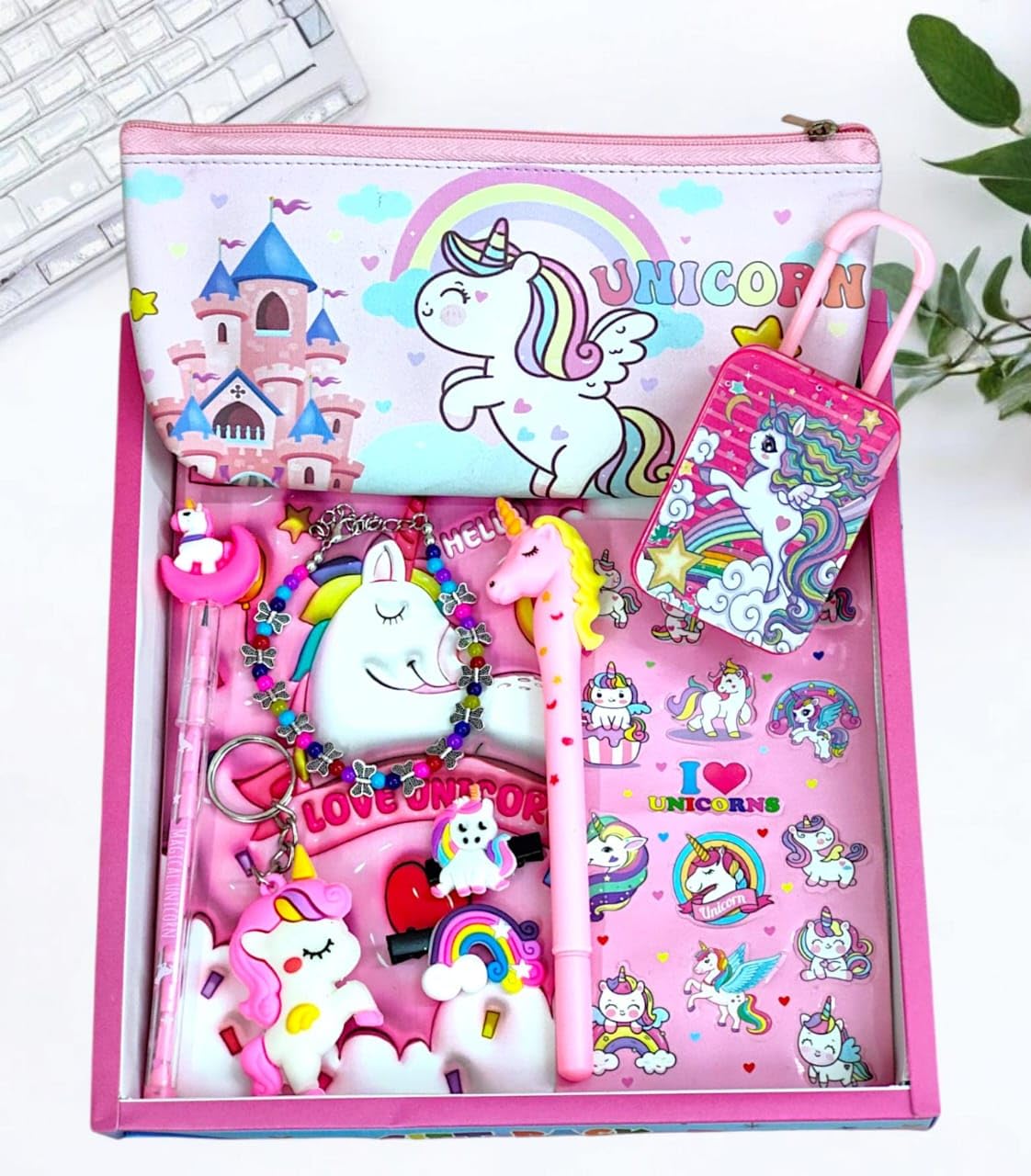AMANVANI Unicorn Stationery For Kids (1 Set 9 Items) Unicorn Set Kit Return Gifts & Birthday Party, Stationery Items For Girls, Unicorn School Stationery Kit For Girls/Kids (B0DFGX4XYS) Amazon Price History, Amazon Price Tracker