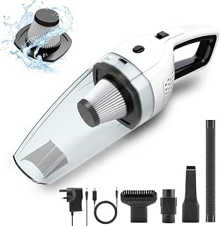 Etopgo Handheld Vacuum, Portable Car Vacuum Cleaner Cordless,Mini DC 12V Handheld Vacuum cordless for Car and Home with Strong Suction High Power Small Dust Buster for Wet&Dry Use