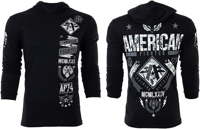 Amazon.com: American Fighter - Sudadera con capucha para hombre, color negro  : Ropa, Zapatos y Joyería