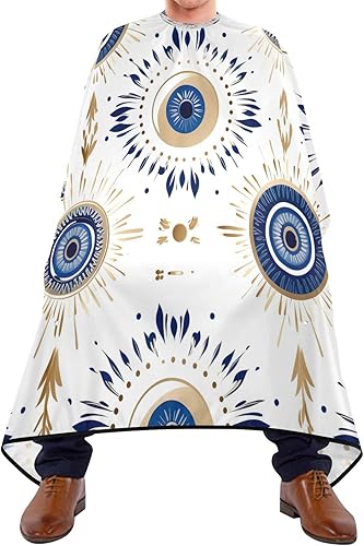 Miniatura 1 de Flradish Magic Evil Eye Barber Cape Waterproof Polyester Hair Cutting Salon Cape Adjustable Neckline Hair Hair Cutting Beard Hairdressing Cape