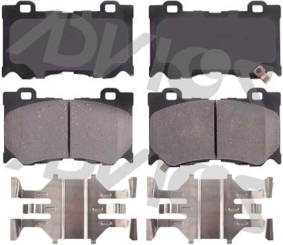 AD1346 ADVICS Ultra-Premium Ceramic Disc Brake Pad Set - Compatible with Select Infiniti FX50, G37, M37, Q50, Q60, 2014-19 Q70, Q70L, QX70; Nissan 370Z; FRONT