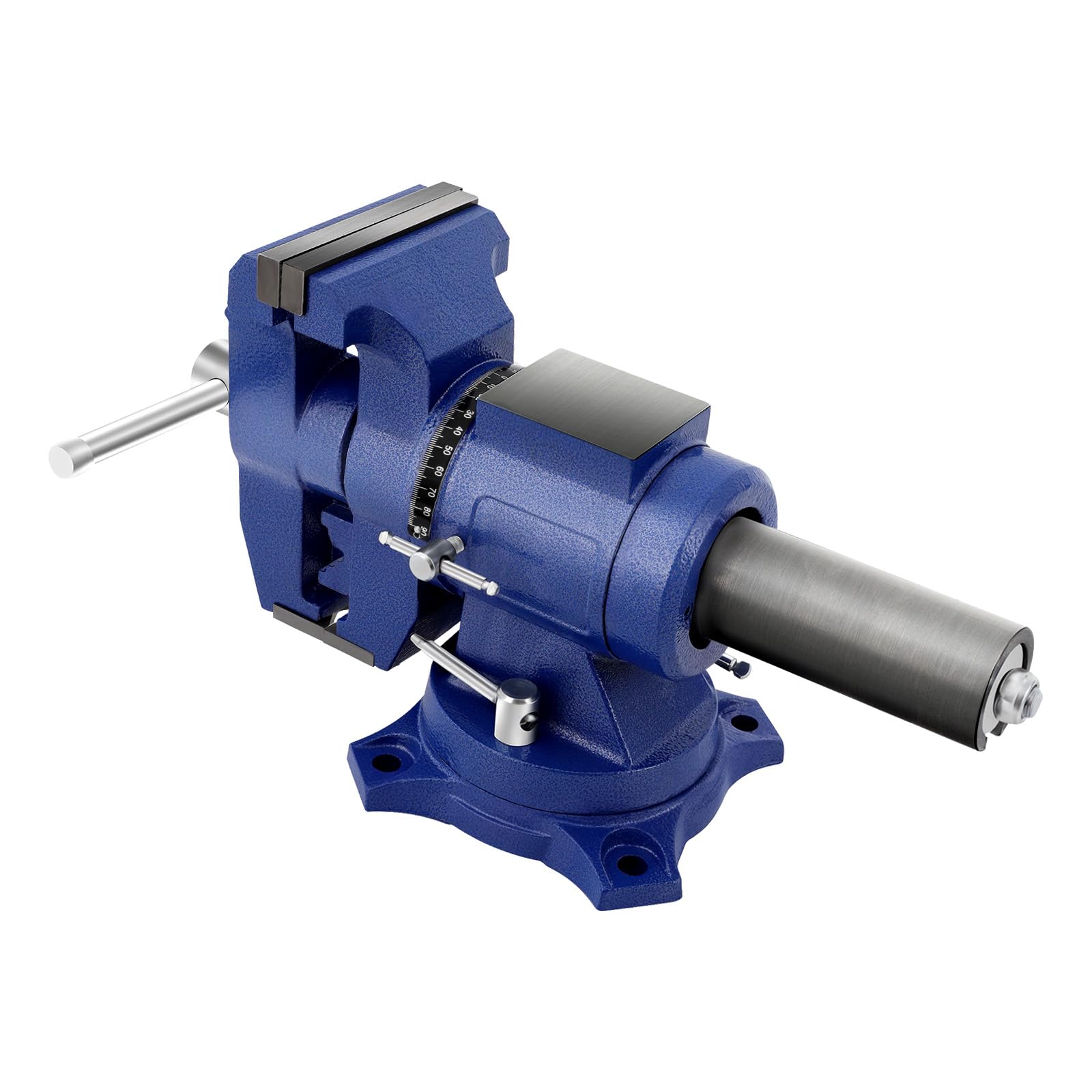 Morsa girevole professionale, resistente, industriale, 125 mm, ganasce in acciaio, morsa parallela multifunzionale, per banco da lavoro