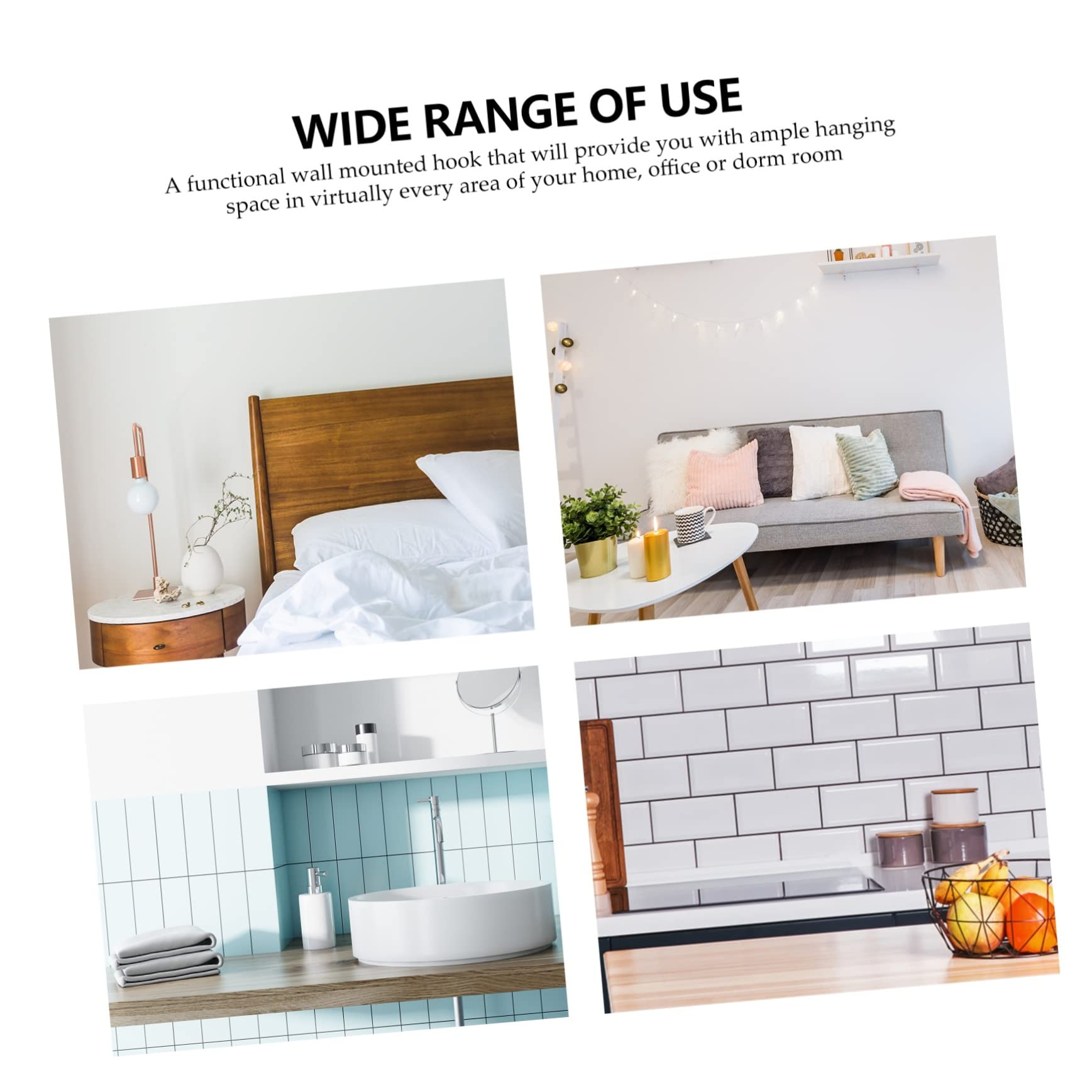 MAGICLULU Ganchos Espacio Pared Dorado Resistentes de Latón Ahorran de 5, y Toallas y Ropa Baño y Salón