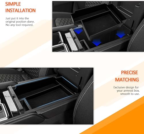 Miniatura 5 de Pathfinder 2022-2024 Bandeja para reposabrazos para Nissan Pathfinder 2022 2023 2024 Bandeja organizadora de consola central, bandeja de