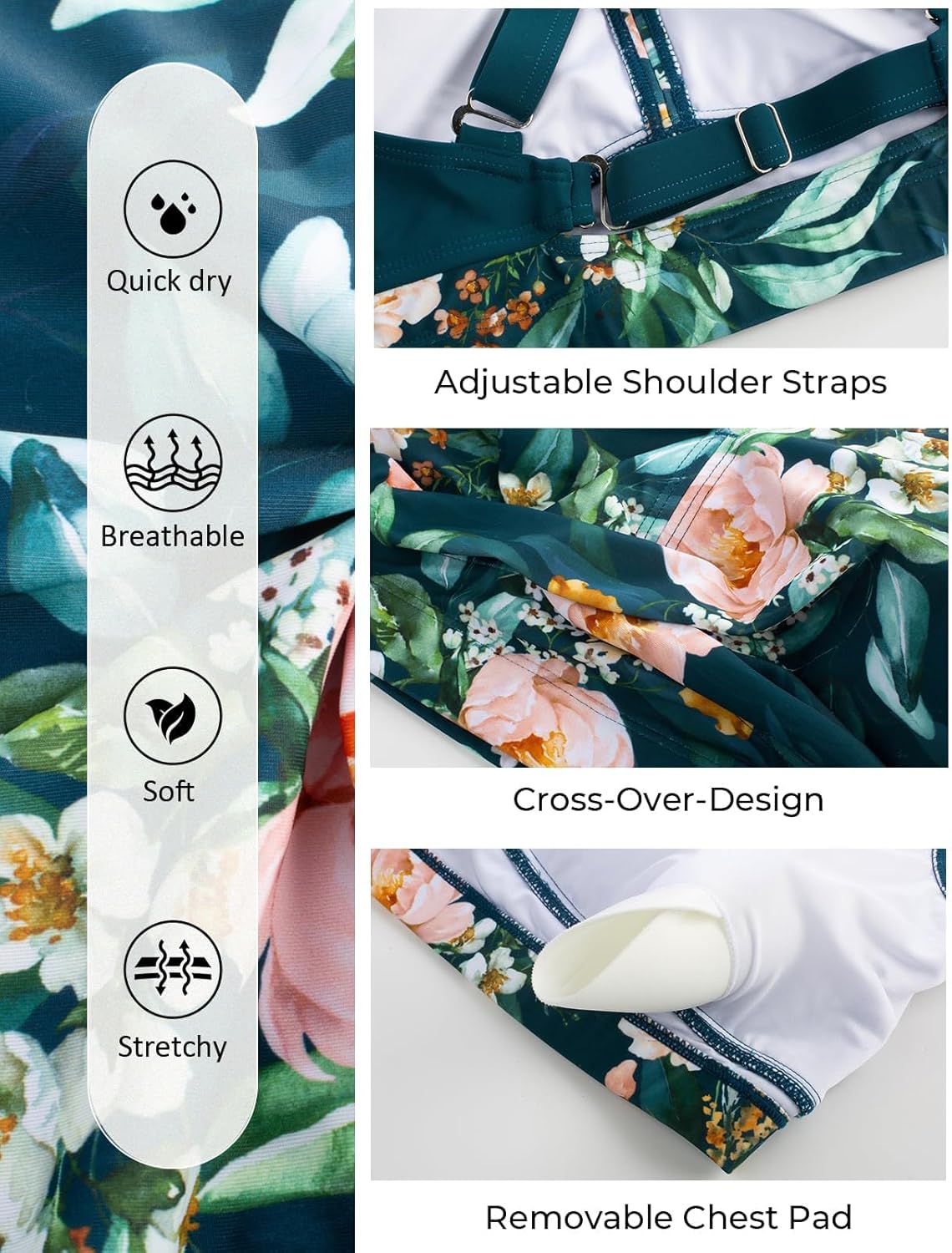 Hanna Nikole Womens High Waisted Bikini Sets Tummy Control Swimsuit Ruched Two Piece Bathing Suit - Image 6