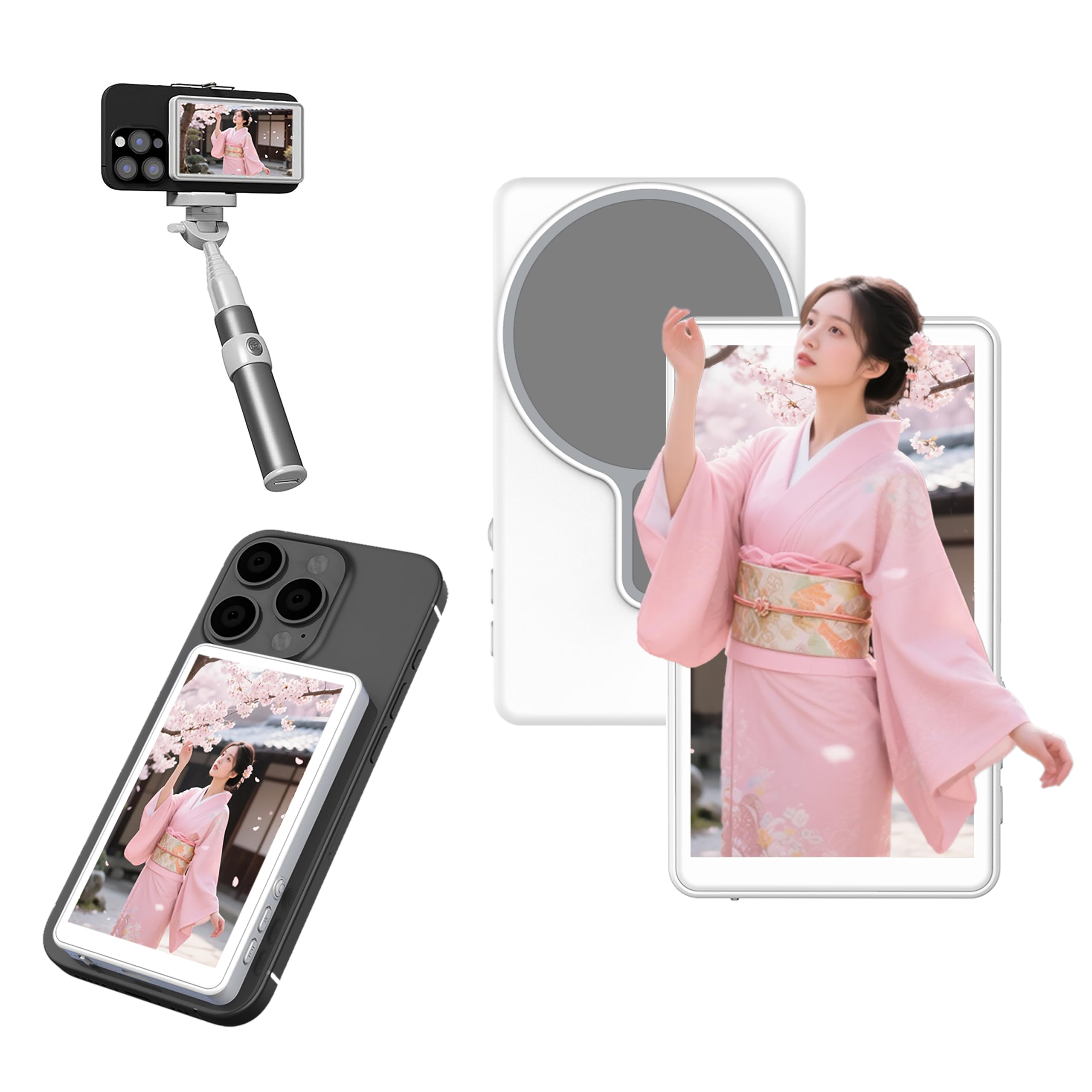 Amazon.co.jp: Beneci 自撮りモニター 外付けスピーカースマホ自撮り