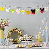 Vista 5 de 31 adornos colgantes de madera de ratón de San Patricio, Día de San Valentín, para árbol, rebanadas de madera de ratón de Pascua con cuerdas