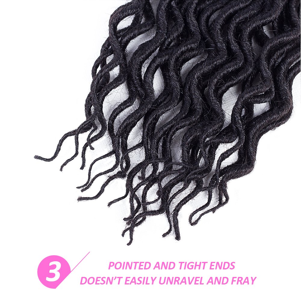 Faux Locs Crochet Hair 22 Inch Faux Locs 6 Packs Soft Locs Water Wave